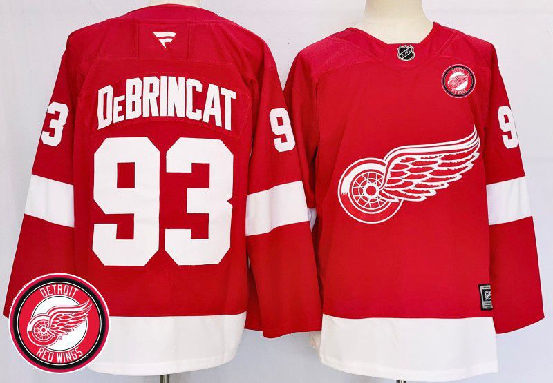 Men Detroit Red Wings #93 Debrincat Red Fanatics 2025 NHL Jersey style 5